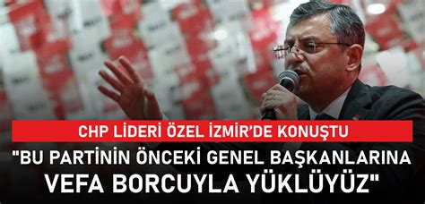 CHP lideri Özgür Özel İzmir de konuştu