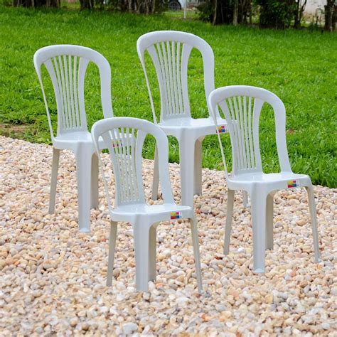 Cadeiras Usadas De Plastico - Conjunto 4 Cadeiras de Plástico Branco Aclive Casa Freitas - Casa Freitas