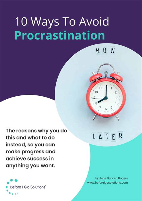 Ways To Avoid Procrastination Before I Go Solutions