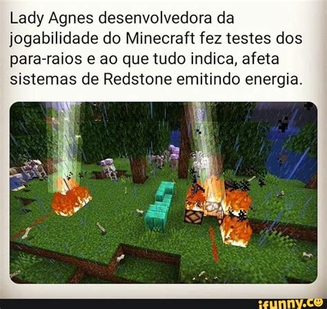 Lady Agnes Desenvolvedora Da Jogabilidade Do Minecraft Fez Testes Dos