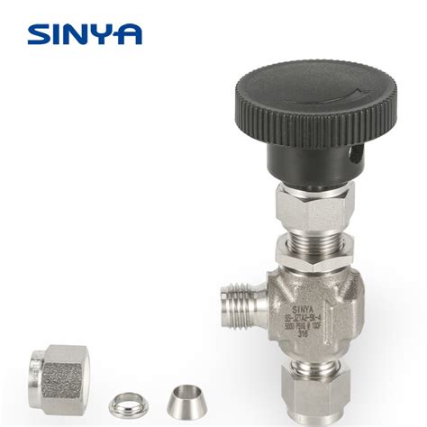 Instrumentation Needle Valve Forged High Pressure 2 Way 90 Angle L Type Mini 316 Stainless Steel