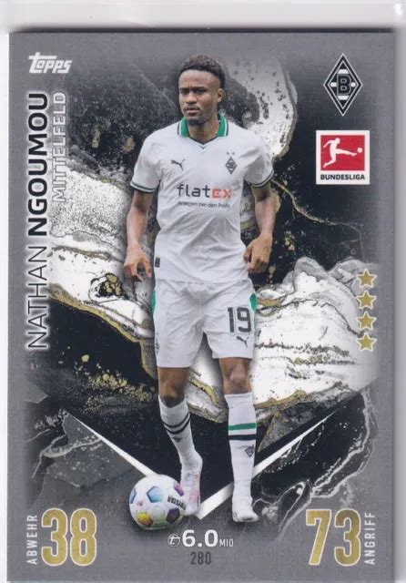 TOPPS 2023 2024 MATCH Attax Bundesliga 23 24 Karte Nr 280 Nathan