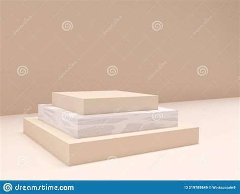 Mockup Geometrische Form Quadratische Matte Und Marmor Stein Podium Auf