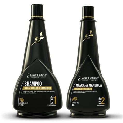 Kit Raiz Latina Extrato Folha De Mandioca Salon Beleza Na Web