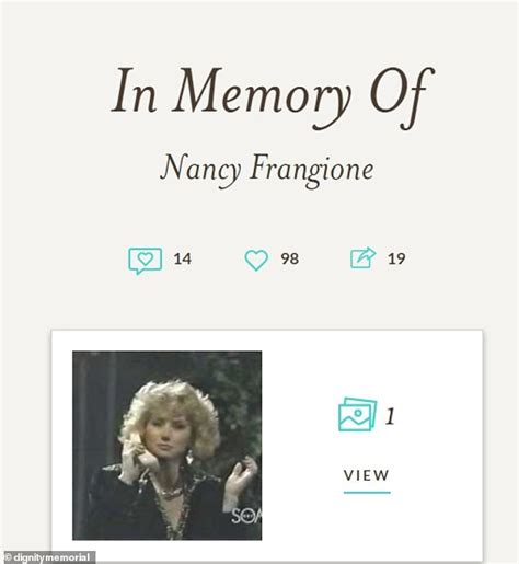 Nancy Frangione dead at 70: Soap star known for her roles in 'All My ...