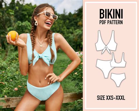 Bikini Pattern PDF Sewing Pattern Swimsuit One Piece Bikini Sewing Pattern Swimsuit Pattern