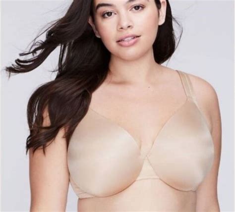 Lane Bryant Cacique Bra Smooth Satin Full Coverage U W Size 42C Cafe