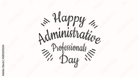 Vidéo Stock Happy Administrative Professionals Day Typography Animated Text Great For