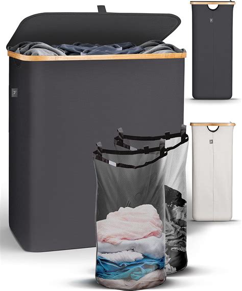 Amazon Hennez Laundry Basket With Lid 140L Double Dirty Clothes