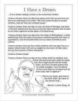 Free printable: Martin Luther King, Jr.'s "I Have a Dream" Speech ...