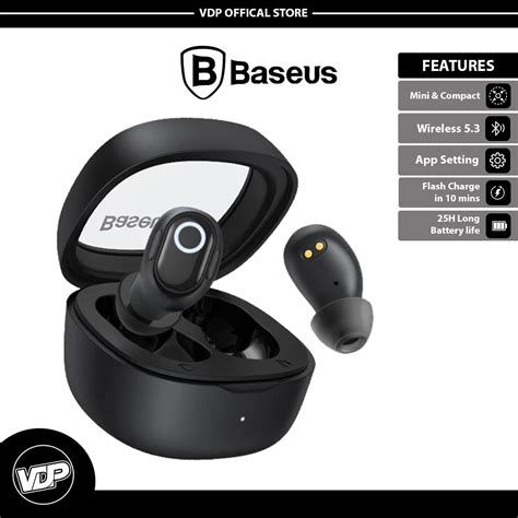 Baseus Wm Wireless Earphones Tws Bluetooth Earbuds With Touch