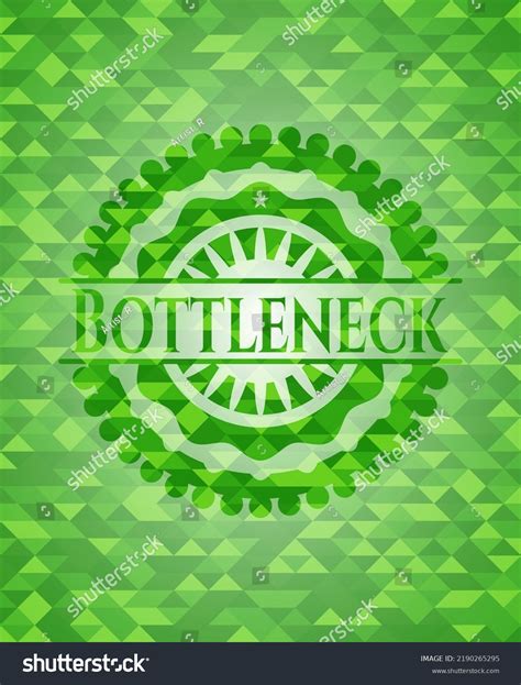 Bottleneck Realistic Green Mosaic Emblem Vector Royalty Free Stock