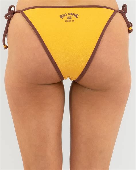 Shop Billabong Since 73 Tie Side Hike Bikini Bottom In Golden Hour