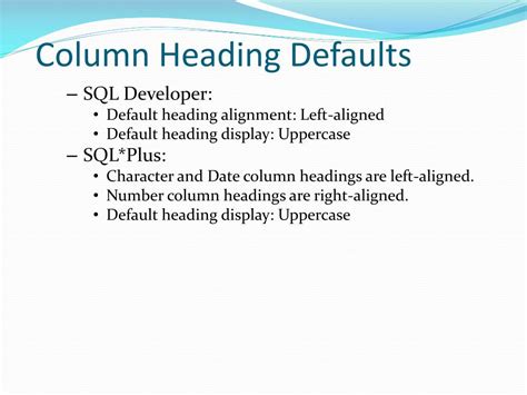 Ppt Retrieving Data Using The Sql Select Statement And How To Use Sql Developer Powerpoint