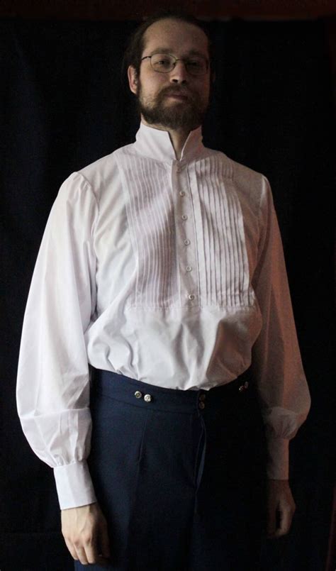 American Civil War Men's Cotton Shirt With Pleating - Etsy