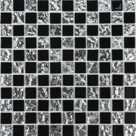 Black Glass Mosaic Floor Tile Mirror Tile Backsplash 4013 Mosaic Glass Kitchen Backsplash