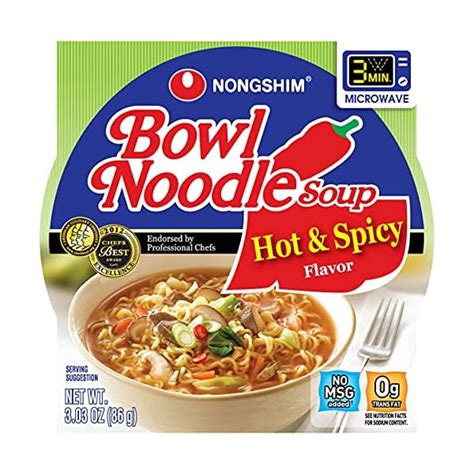 Nongshim HOT SPICY Noodle Soup Ounce NuNoodles