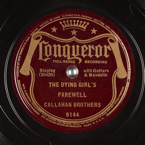 The Dying Girl's Farewell : Callahan Brothers : Free Download, Borrow
