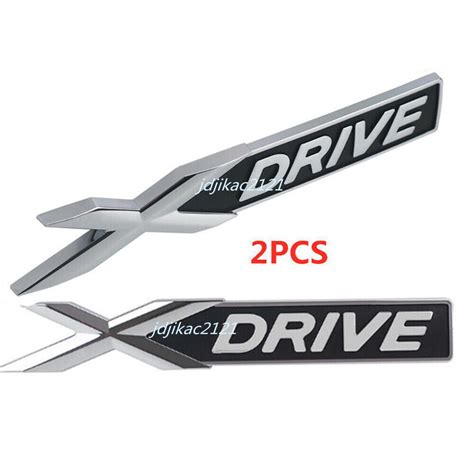 Pcs Metal Xdrive X Drive Decal Side Fender Body Emblem Badge Sticker