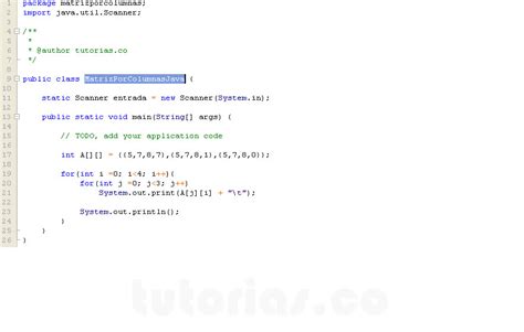 Matrizporcolumnasjava Tutorias Co