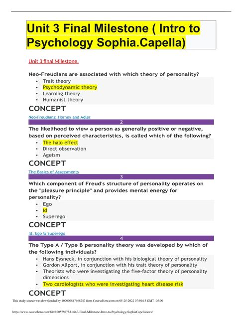 Unit 3 Final Milestone Intro To Psychology Sophiacapella Intro To Psychology Sophia