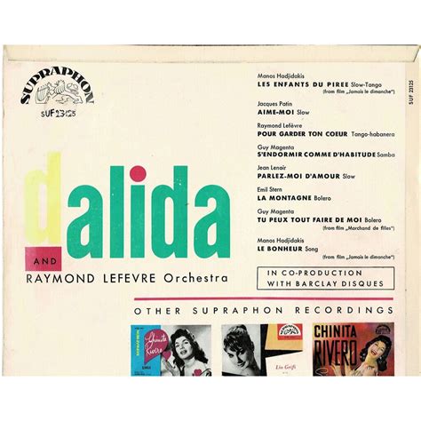 Dalida les enfants du pirée 7 czechoslovakia de Dalida 25 cm