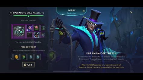 Wild Pass Elite Dream Raider Thresh July Season Wild Rift