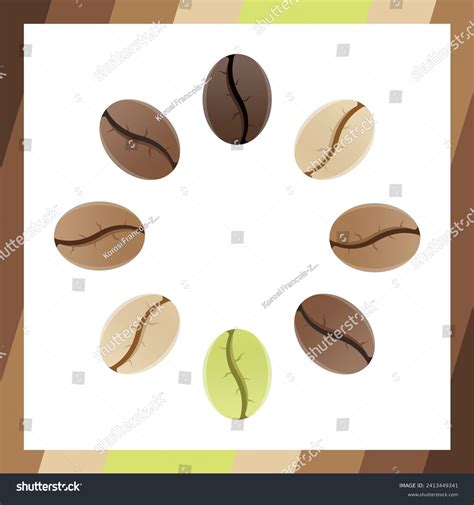 Coffee Beans Realistic Set Showing Various Stock Vector Royalty Free