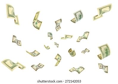 Flying Dollar Banknotes Vector Cartoon Money Stock Vector Royalty Free