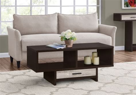 Coffee Table Espresso Taupe Reclaimed Wood Look 1 Kroger