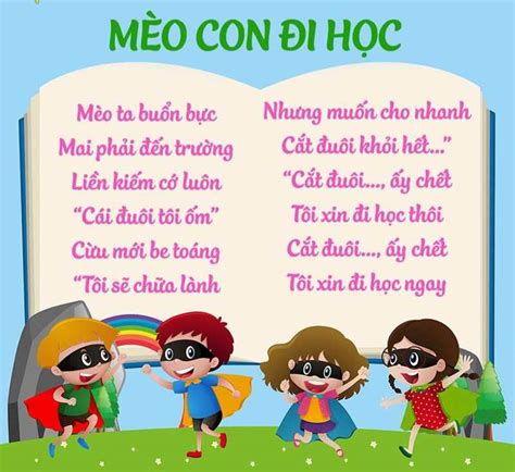 Bài Thơ Mèo Con Đi Học Nội Dung Hình Ảnh Giáo Án