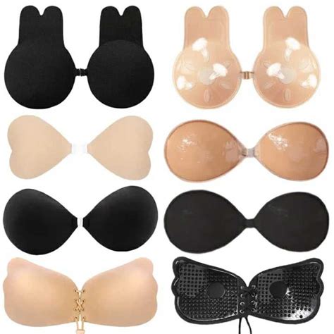 Invisible Silicone Reusable Bra Breast Lift Backless Strapless Nipple Cover Gel Push Up Nude