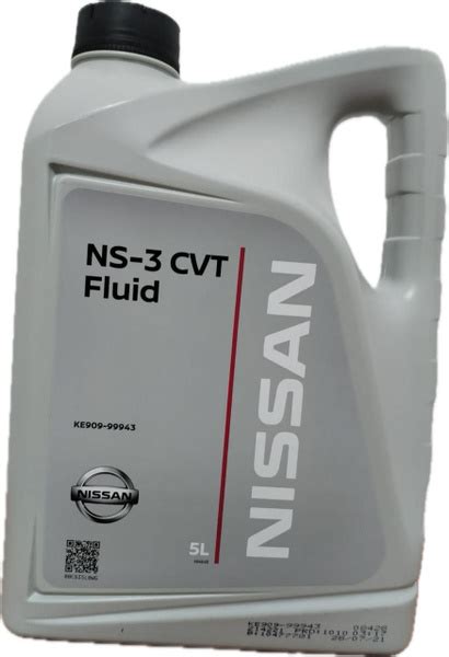 Трансмиссионное масло Nissan NS-3 CVT Fluid 5л KE90999943R - купить по ...