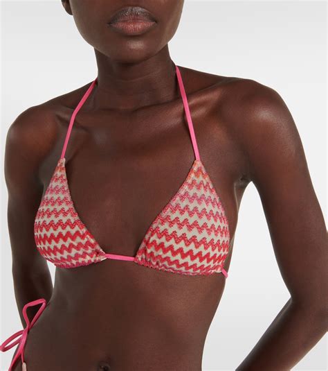 Zig Zag Triangle Low Rise Bikini In Pink Missoni Mare Mytheresa