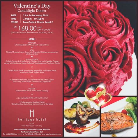 VALENTINE CANDLELIGHT DINNER PROMOTION AT HERITAGE HOTEL IPOH | Malaysian Foodie