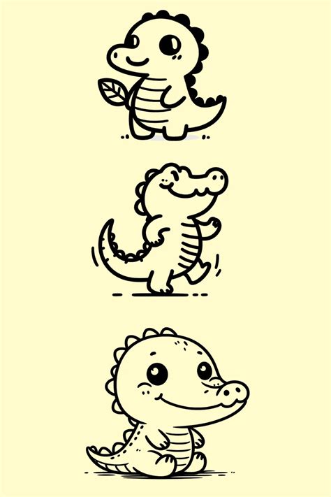 easy cute alligator drawing ideas draw  fun