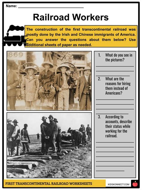 First Transcontinental Railroad Facts Worksheets And History For Kids