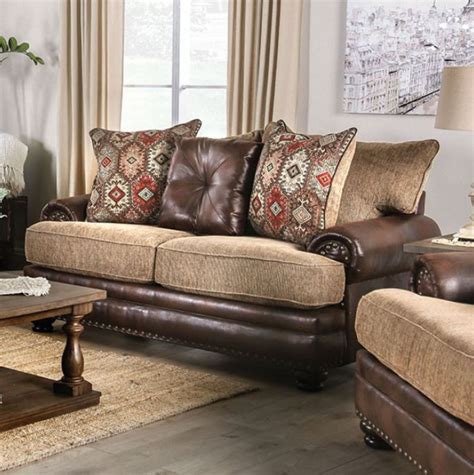 Mixing Leather And Fabric Sofas Baci Living Room