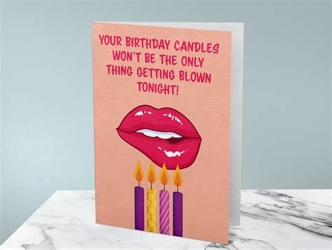 Funny Flirty Birthday Card Rude Blowjob Birthday Sexy Card For Boyfriend Him Oral Sex Adult Card