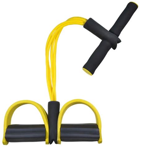 New 4 Tube Strong Fitness Resistance Bands Latex Pedal Exerciser Women