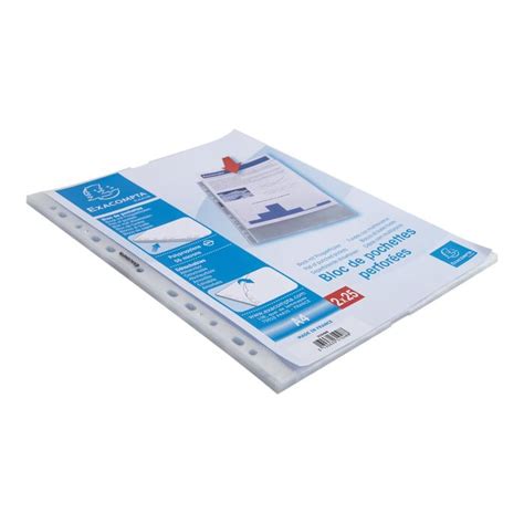 Exacompta Quick Doc 20 Packs de 50 Pochettes perforées A4 lisses