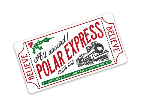 Polar Express Ticket Sign Christman Train Sign Metal Signs Etsy