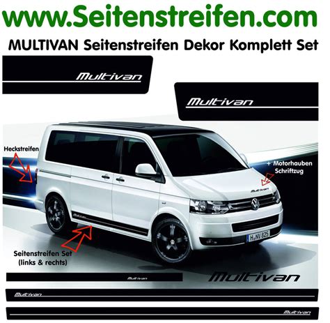 Vw Bus T4 T5 Multivan Seitenstreifen Aufkleber Komplett Set In Edition