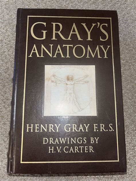 Grays Anatomy By Henry Gray F R S Leatherbound Hc Drawings By H V