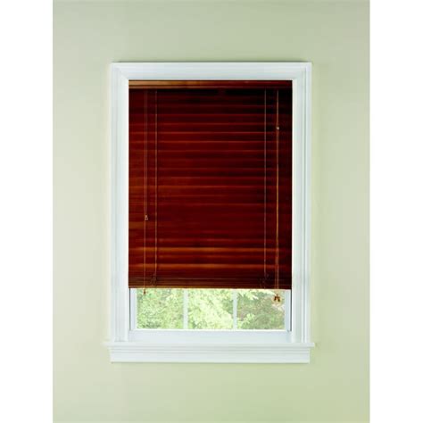 Custom Size Now By Levolor 2 In Oak Wood Room Darkening Faux Wood Blinds Common 66 In Actual