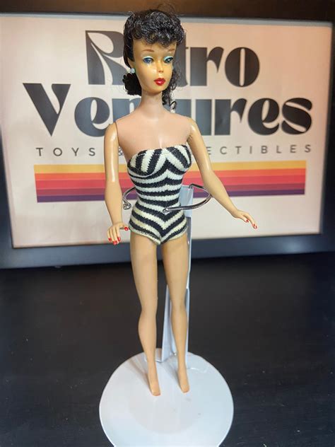 Barbie Brunette Ponytail S W Original Swimsuit Extra Outfit