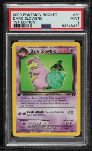 Pokemon Team Rocket St Edition Dark Slowbro Psa Mint Xn