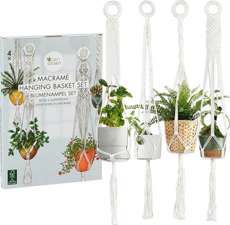 Own Grown Set De Suspensions Pour Fleurs En Macram Kit