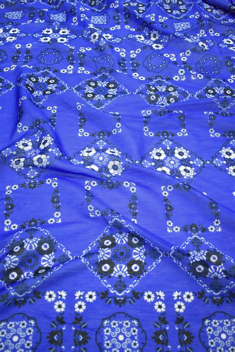 Cambric cotton fabric. Cambric Silk fabric. Cambric blue | Etsy