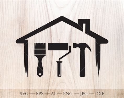 House And Repair Tools Svg House Frame Svg Painter Svg Etsy